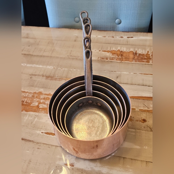Vintagr Copper Sauce Pan Set
